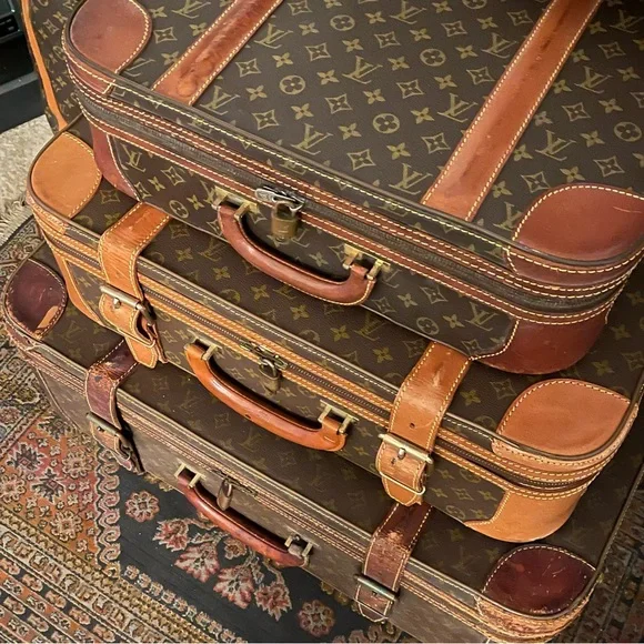 Louis Vuitton Vintage Stratos Luggage Trunk/Suitcase Stack, Set of Three - Picture 4 of 8